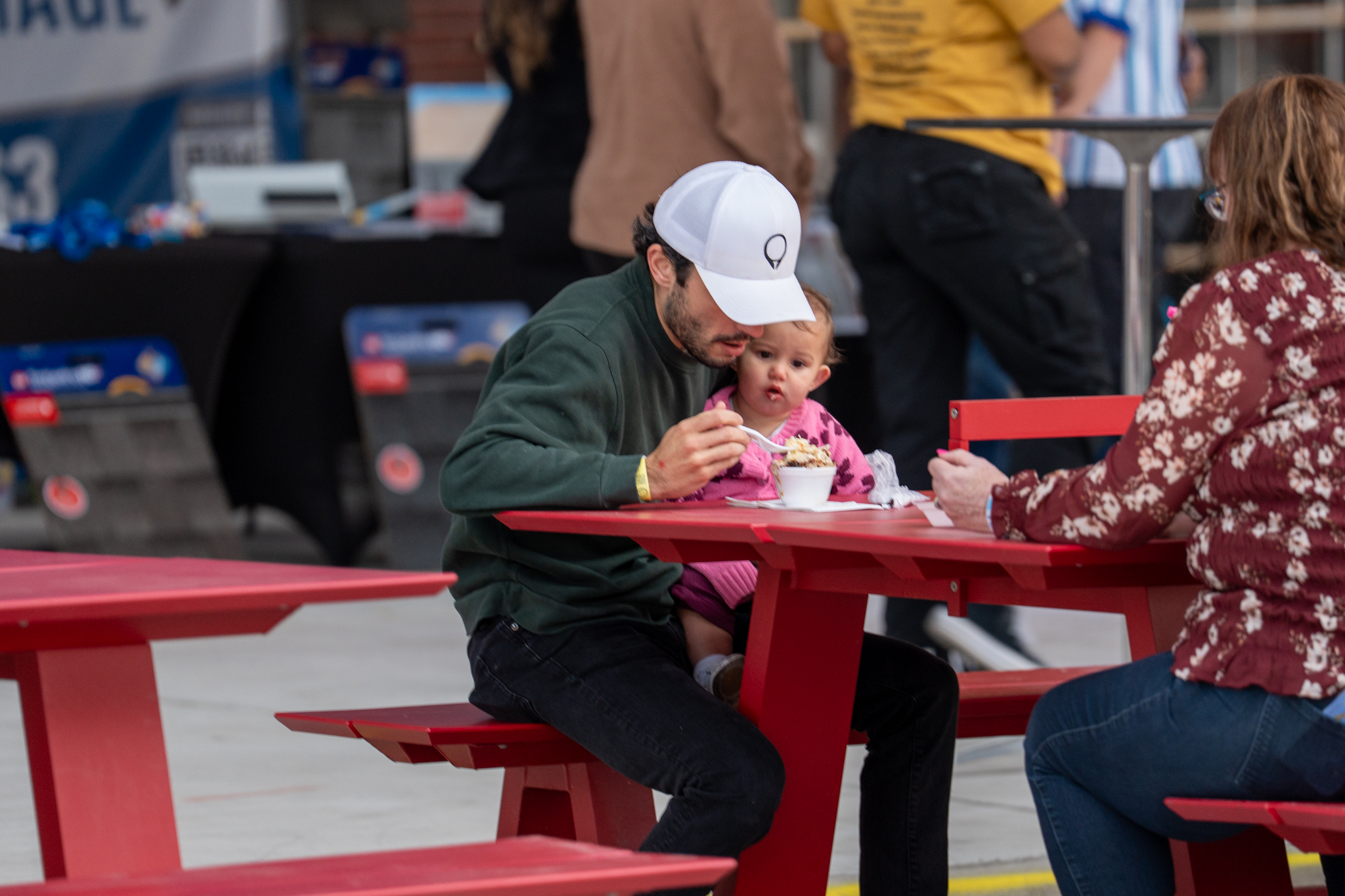 Excited crowd at the Here for the Food Festival